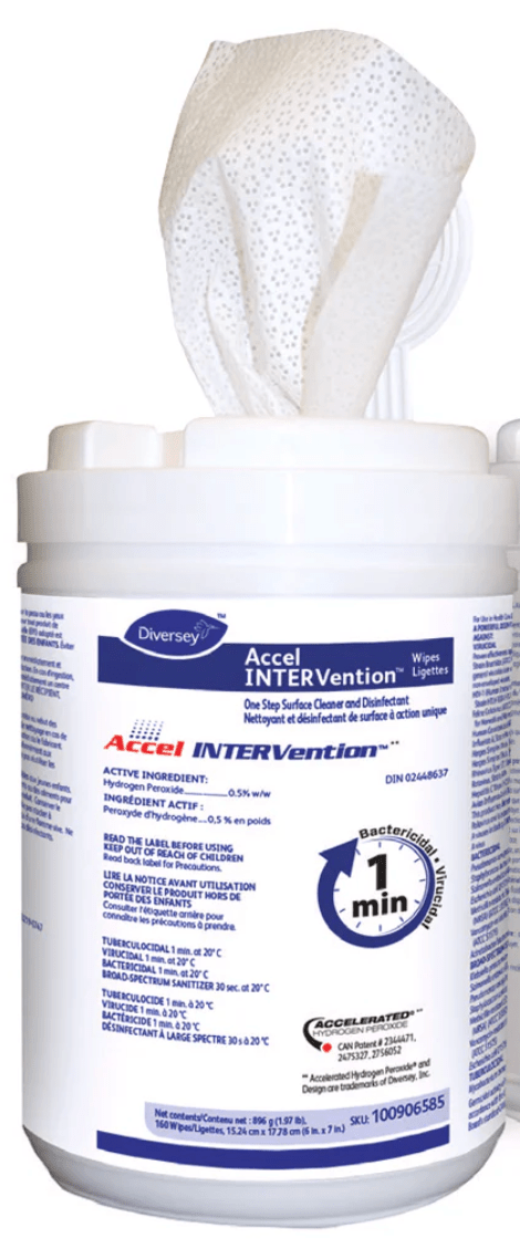 Accel Intervention Wipes – Hospital-Grade, Alcohol-Free, 160 ct.