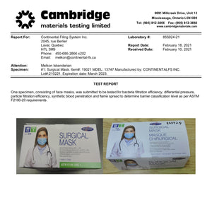 ASTM Level 1 Surgical Mask made in Canada at PPE Online, your trusted source for PPE Supplies.