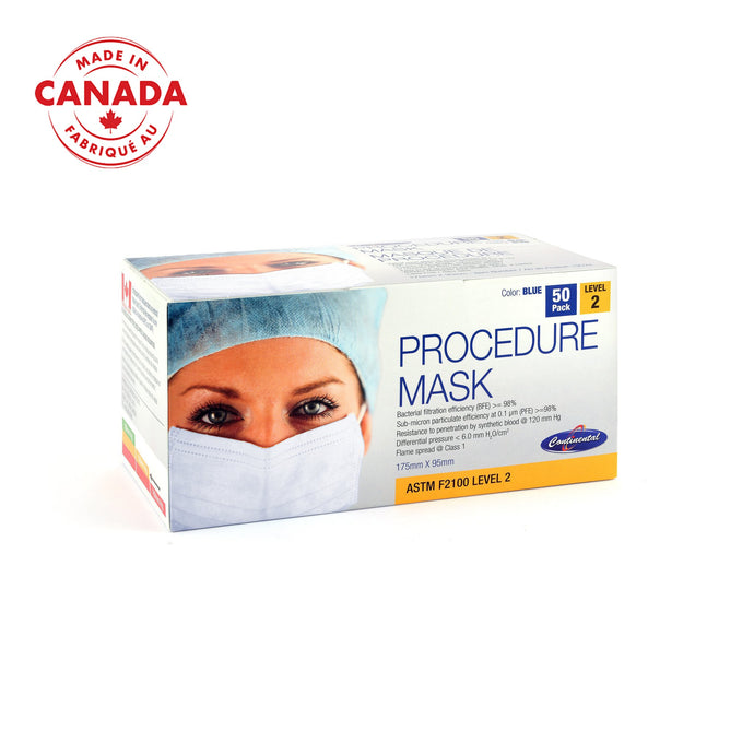 ASTM Level 2 Surgical Mask (Made in Canada) (50 per box) - PPE ONLINE