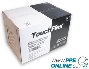 Case of Black TouchFlex Nitrile Exam Powder Free Gloves 5 Mil - PPE ONLINE