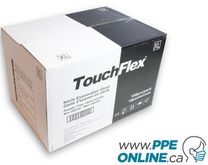 Black TouchFlex Nitrile Exam Powder Free Gloves 5 Mil - PPE ONLINE