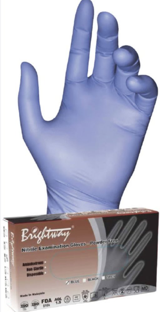 Nitrile EXAMINATION BRIGHTWAY Gloves (Medical, Dental, Labs, Vets) *EXTRA SMALL ONLY* - PPE ONLINE