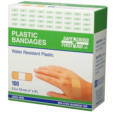 Plastic Bandages(100 pack) (Waterproof) - PPE ONLINE